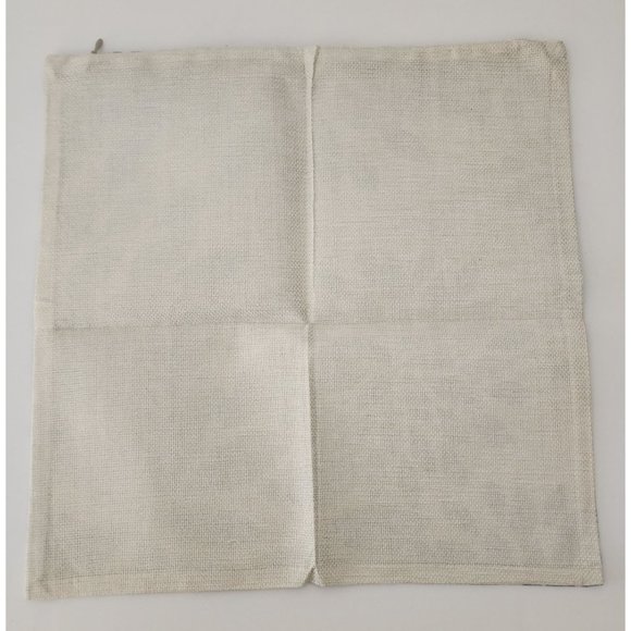 Set of 3 Cozy Polyester Throw Pillow Covers Dusty Blue/Gray 15.5" x 15.5" w/zipp - Picture 3 of 12